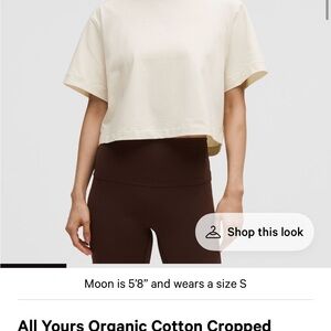lululemon athletica Cream Crop Top